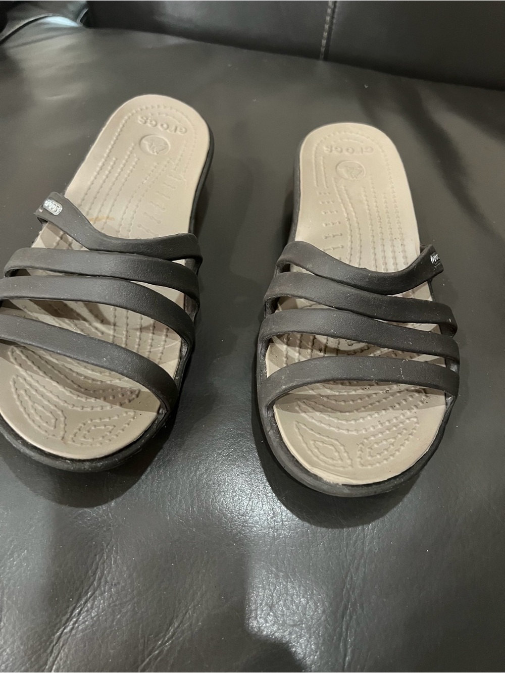 Croc Rhonda Brown Size 6 Women's Sandals